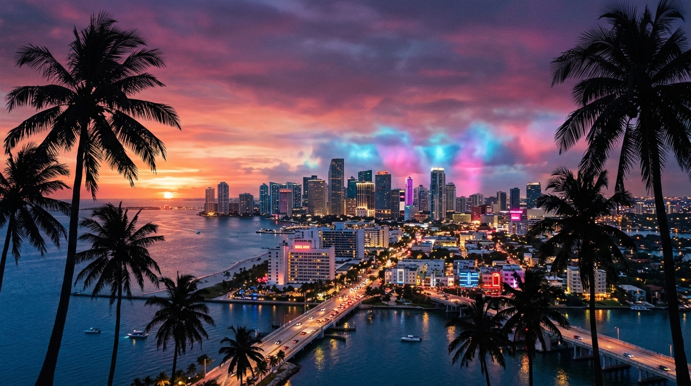 GTA VI Vice City Sunset Background